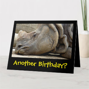Funny Mopey Face Rhino Obtenir la carte Anniversai
