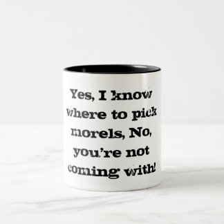 Funny morel hunter's koffiebeker tweekleurige koffiemok