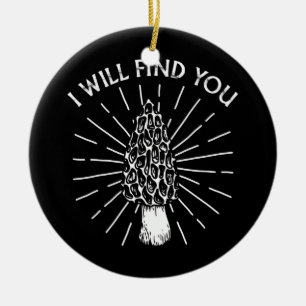 Funny Morel Mushroom jagen buitenshuis Summer Keramisch Ornament