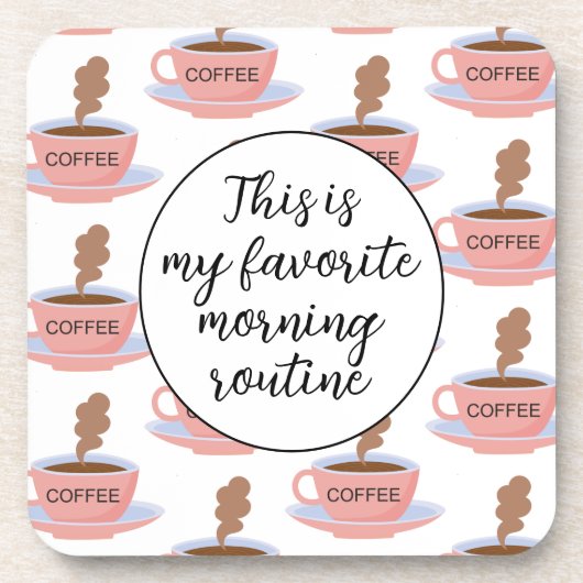 Funny Morning Coffee Bier Onderzetter (Voorkant)