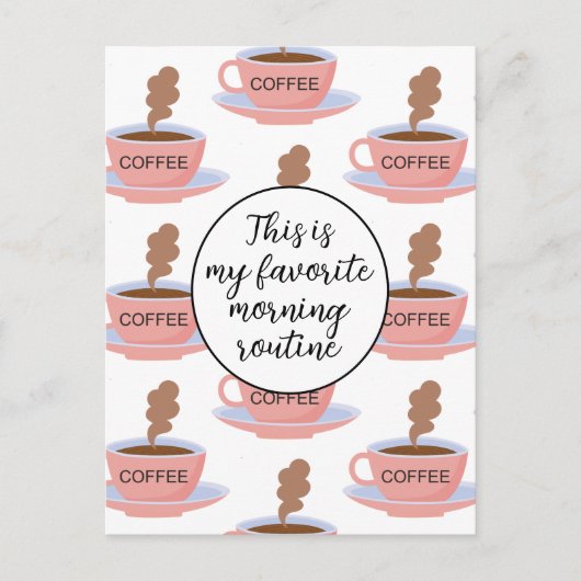 Funny Morning Coffee Briefkaart (Voorkant)