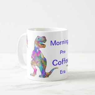 Funny Morning Coffee Psychedelic T Rex Dinosaur Koffiemok