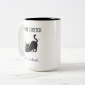 Funny Morning Stretch Almost Functional Cat Mug (Devant gauche)