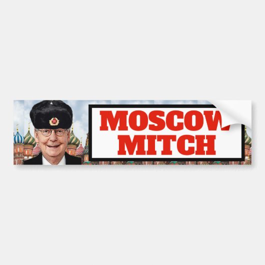 Funny Moskou Mitch Bumpersticker (Voorkant)