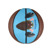 Funny mossel die cartoon illustreren basketbal (Verticaal)