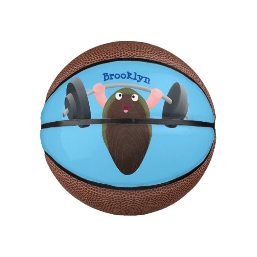 Funny mossel die cartoon illustreren basketbal (Voorkant)