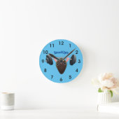 Funny mossel die cartoon illustreren ronde klok (Huis)