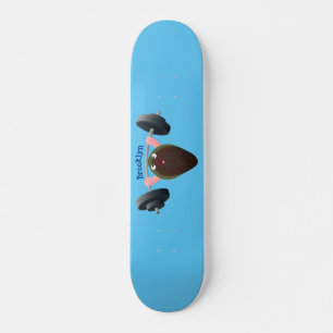 Funny mossel die cartoon illustreren skateboard