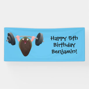 Funny mossel die cartoon illustreren spandoek