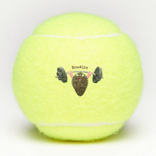 Funny mossel die cartoon illustreren tennisballen