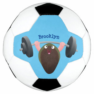 Funny mossel die cartoon illustreren voetbal