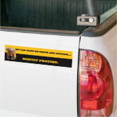 Funny Mostly Prayers Bumper Sticker - Monk Cat Car (Op Truck)