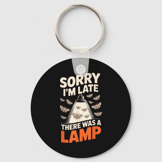 Funny Moth Collector Collecting Ledopterology Men Sleutelhanger (Voorkant)