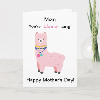 Funny Mother's Day Llama Kaart