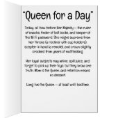 Funny Mother's Day - Queen For A Day (Intérieur (Droit))
