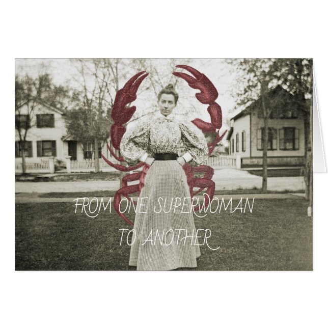 FUNNY MOTIVATED VROUW WORKER 1890 LOBSTER VROUW (Voorkant Horizontaal)