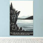 Funny Motivational Image and Quote  Canvas Afdruk (Insitu (Houten vloer))