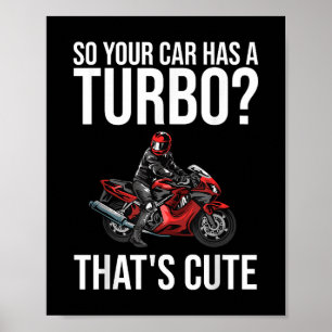 Funny Motorcycle Sportbike Mannen Vrouwen Motorbik Poster