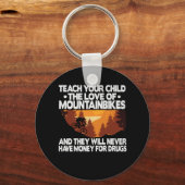 Funny Mountain Biking Gift MTB Mountainbiker Quote Sleutelhanger (Voorkant)