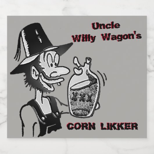 Funny Mountain Man Cool Étiquette de bouteille de  (Étiquettes simples)