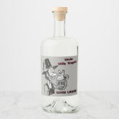 Funny Mountain Man Cool Liquor Bottle Label Likeurfles Etiket (Voorkant)