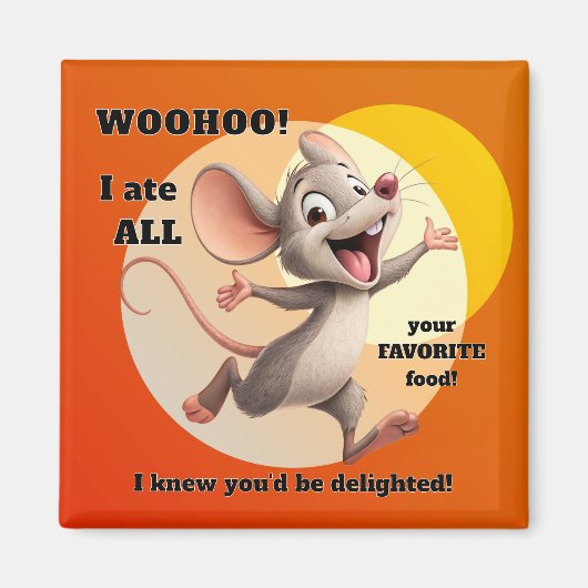 Funny Mouse Diet Magnet (Devant)