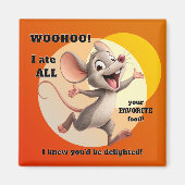 Funny Mouse Diet Magnet Magneet (Voorkant)