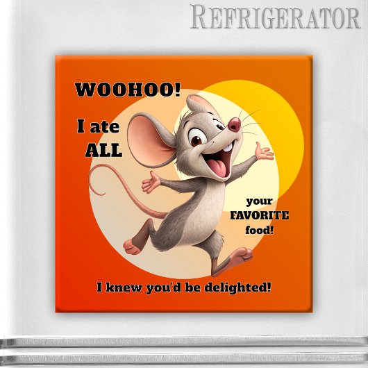 Funny Mouse Diet Magnet Magneet