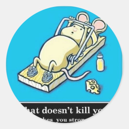 Funny Mouse Product Ronde Sticker (Voorkant)