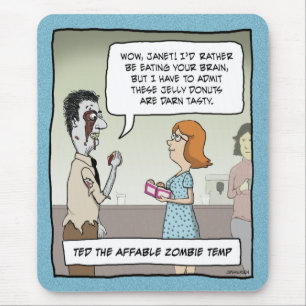 Funny mousepad: Kantoor Zombie Muismat