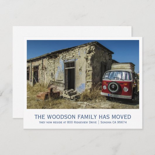 Funny Moving Aankondiging (Voorkant / Achterkant)