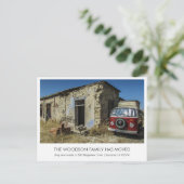 Funny Moving Announcement Briefkaart (Staand voorkant)