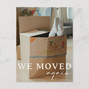 Funny Moving Announcement Briefkaart met foto