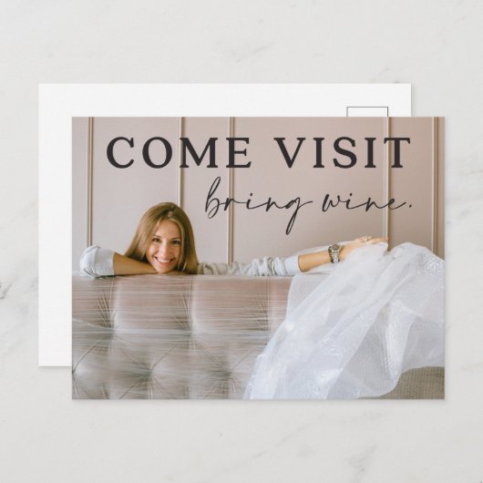 Funny Moving carte postale Faire-part avec photo (Devant / Derrière)