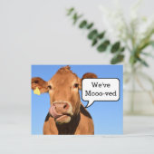 Funny Moving House | We hebben ons verplaatst Aankondigingskaart (Staand voorkant)