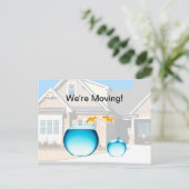 Funny Moving Notice Modèle de carte postale (Debout devant)