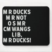 Funny Mr Ducks Phrase Retro Waterfowl Humor Outdoo Muismat (Voorkant)
