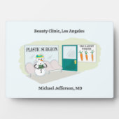 Funny Ms Frosty bij plastisch chirurg cartoon Fotoplaat (voorkant)