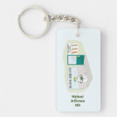 Funny Ms Frosty bij plastisch chirurg cartoon Sleutelhanger (Voorkant)