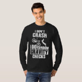 Funny MTB Crash - Graviteitstests mountainbike T-shirt (Voorkant volledig)