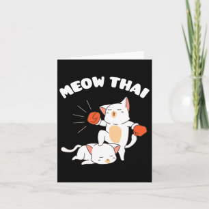 Funny Muay Thai Cats Thai Boxing Fighter Gift Kaart