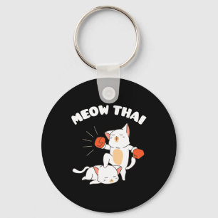 Funny Muay Thai Cats Thai Boxing Fighter Gift Sleutelhanger