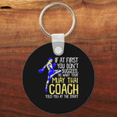 Funny Muay Thai Coach Boxing Design  Sleutelhanger (Voorkant)