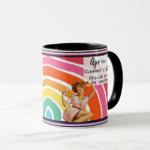 Funny Mug Coffee Best Friend Gift "Age/WIne" (Devant droit)