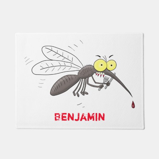 Funny mug insect cartoon illustratie deurmat (Voorkant)