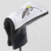 Funny mug insect cartoon illustratie golfheadcover (3/4 voorkant)
