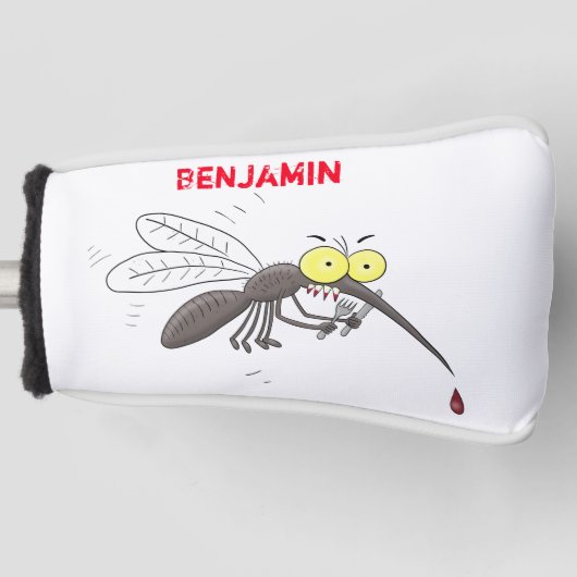 Funny mug insect cartoon illustratie golfheadcover (Voorkant)