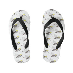 Funny mug insect cartoon illustratie kinder teenslippers
