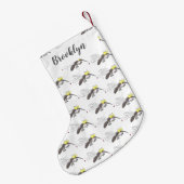 Funny mug insect cartoon illustratie kleine kerstsok (Achterkant (Hangend))