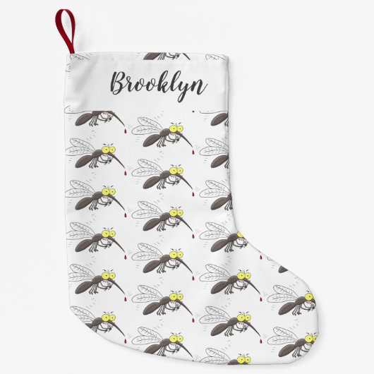 Funny mug insect cartoon illustratie kleine kerstsok (Voorkant)